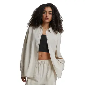 Chemise oversize en lin mélange femme Urban Classics image-1