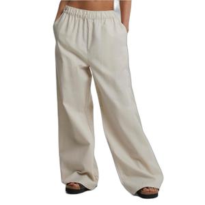 Pantalon en lin mélange femme Urban Classics Wide image-1