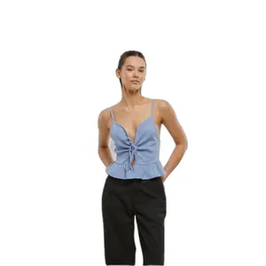 Tank top til kvinder Urban Classics Waffle Pique Ruffle image-2