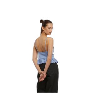 Tank top til kvinder Urban Classics Waffle Pique Ruffle image-4