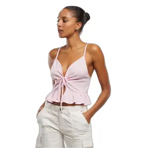 Tank top til kvinder Urban Classics Waffle Pique Ruffle image-3