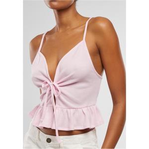 Tank top til kvinder Urban Classics Waffle Pique Ruffle image-1