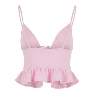 Tank top til kvinder Urban Classics Waffle Pique Ruffle image-4