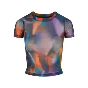 Women's mesh T-shirt Urban Classics AOP image-0