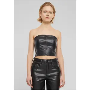 Synthetic leather bandeau top for women Urban Classics image-0