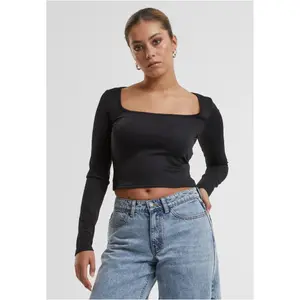 Long-sleeved women's cropped top Urban Classics image-1