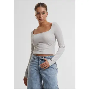Long-sleeved women's cropped top Urban Classics image-1