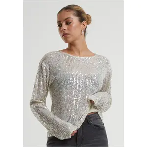 Damenbluse Urban Classics Sequins image-1