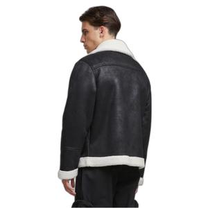 Sheepskin motorcycle jacket Urban Classics image-4