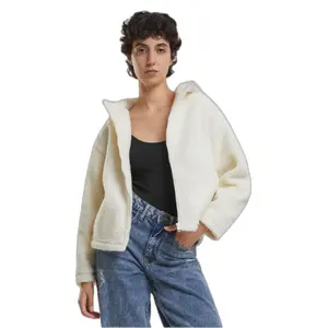 Short hooded fleece for women Urban Classics Sherpa image-2