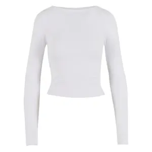 Långärmad T-shirt för kvinnor Urban Classics Ruffled Super Slim image-0