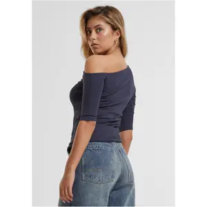 Camiseta de mujer Urban Classics Organic Asymmetric Rib image-6