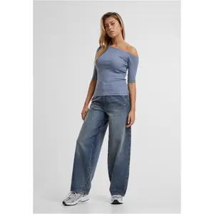 Camiseta de mujer Urban Classics Organic Asymmetric Rib image-3