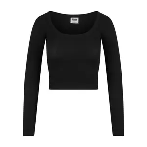 Women's long sleeve T-shirt Urban Classics Organic Rib wide neck image-0