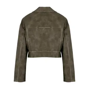 Vintage leather jacket for women Urban Classics image-3