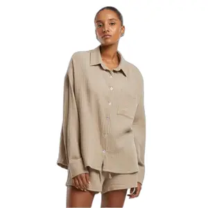 Women's oversize shirt Urban Classics Musselin image-1