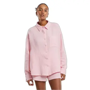 Women's oversize shirt Urban Classics Musselin image-1