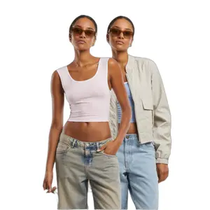 Damen-Crop-Top Urban Classics Contrast image-4