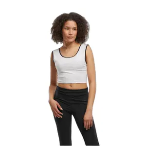 Damen-Crop-Top Urban Classics Contrast image-3