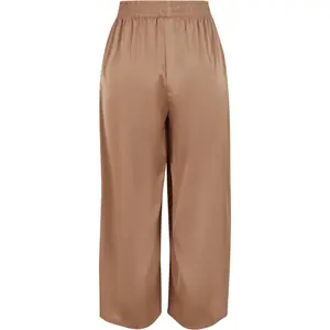 Wide satin trousers for women Urban Classics image-3