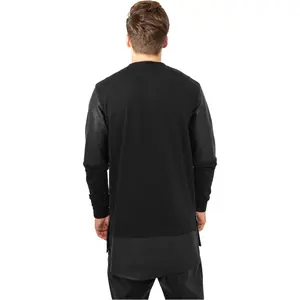 Sweatshirt zipped long synthetic leather Urban Classics image-1