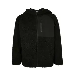 Kinderhoodie met sherpa-rits Urban Classics