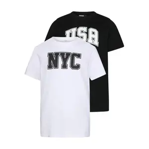 Kid's T-shirt Urban Classics Kurzarm USA & NYC College (x2) image-0