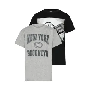 Kid's T-shirt Urban Classics kurzarm New York & Brookly (x2) image-0