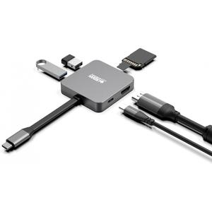 Adaptateur USB-C 3.0/HDMI avec Micro SD et USB Urban Factory Hubee Light image-1
