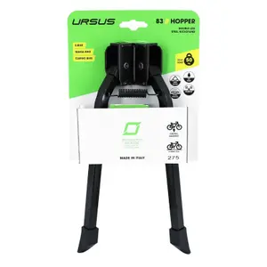 Béquille centrale vélo double pliable alu 275 mm supporte poids 50 kg Ursus Hooper foot 26" image-2