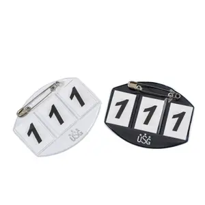 Numéro de départ du cheval avec épingle de sûreté 3 chiffres USG image-1