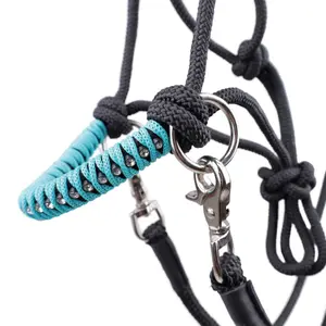 Cabresto de corda com nós e rédeas para cavalos USG image-1