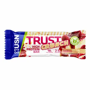 Lot de 12 barres de nutrition raspberry cheesecake USN Nutrition Trust Crunch image-0