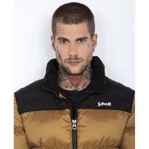 Daunenjacke mit Passe und Stickerei Schott image-6