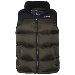 utahvb-kaki-sleeveless-puffer-jacket-for-kids-schott-khaki