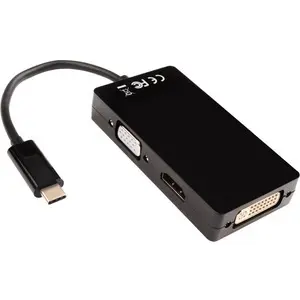 Adaptateur vidéo USB-C vers 3 en 1 VGA DVI HDMI V7 9GBPS 4K 30HZ UHD image-2