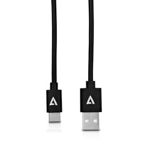 Câble USB-A 2.0 vers USB-C alimentation et de données V7 480MBPS 3A 2 m