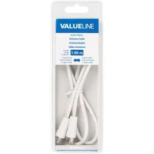 Câble antenne coaxial coudé coax mâle IEC Valueline