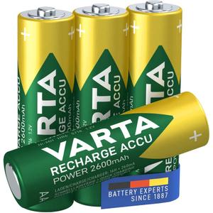 Pile rechargeables Varta Power type AA (LR6) 2600mAh (x4)