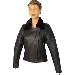Giacca da moto da donna in pelle pieno fiore Vaughan tina