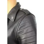 Giacca da moto da donna in pelle pieno fiore Vaughan tina image-3