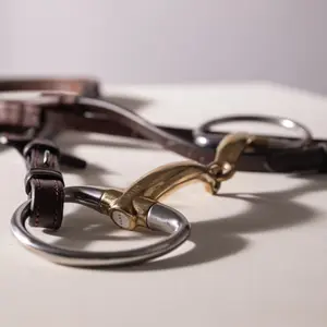 Mors de oliva simple para caballo en cobre Velari 16mm 13,5cm image-4