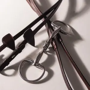 Mors olive double brisures pour cheval en acier inoxydable Velari 14mm 11,5cm image-4