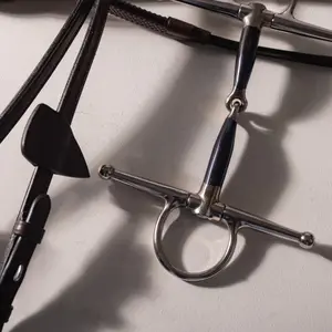 Mors à aiguille simple brisure pour cheval Velari Full Cheek Bit Sweet Iron 14mm 13,5cm image-4