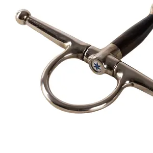 Mors à aiguille simple brisure pour cheval Velari Full Cheek Bit Sweet Iron 14mm 14,5cm image-2