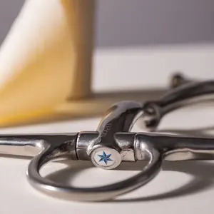 Mors à aiguille simple brisure pour cheval en acier inoxydable Velari Full Cheek Bit 14mm 12,5cm image-4