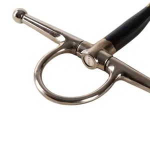 Mors à aiguille simple brisure pour cheval Velari Full Cheek Bit Sweet Iron 16mm 13,5cm image-3