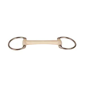 Straight olive bit for horse Velari Flex Soft image-0