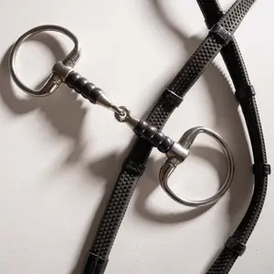 Mors 2 Rings for Horse with Rollers in Birch Wood Velari image-3
