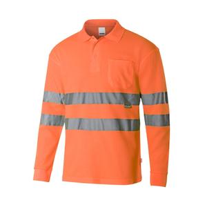 High visibility long-sleeve polo Velilla